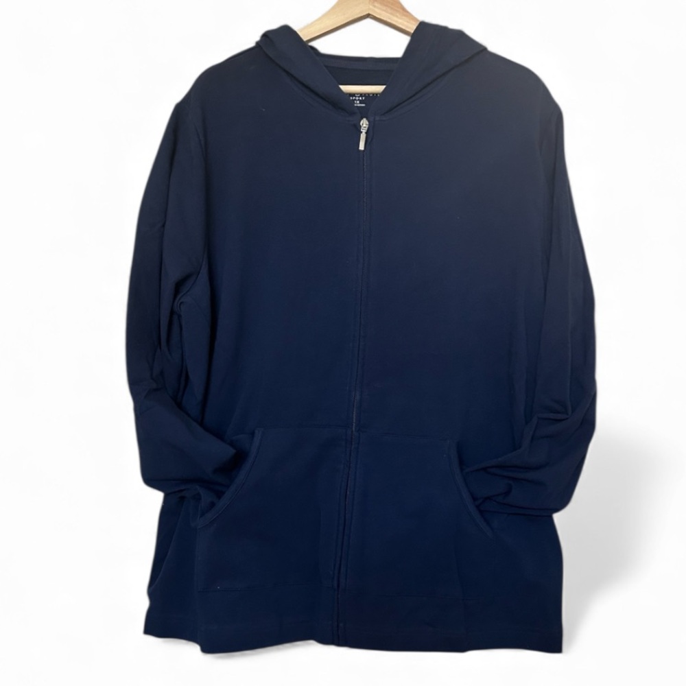 Karen Scott Sport Full Zip Hooded Sweater